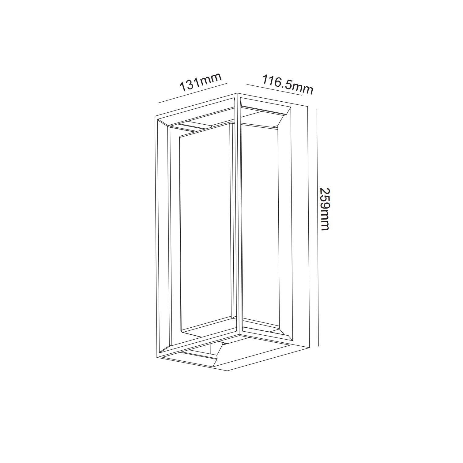 Lampe extérieure élégante Leeds noir - E27 - verre Artdelight 8720701104198