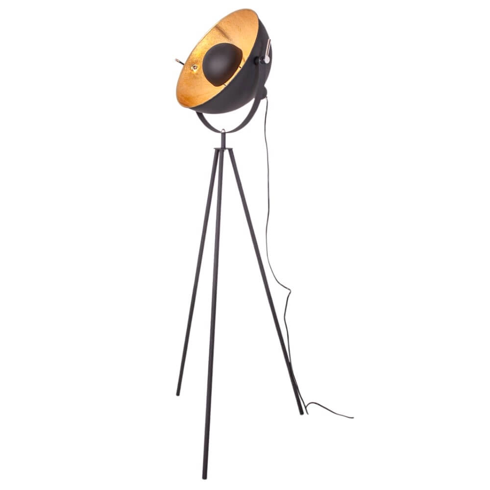 Lampe sur pied Captain noir mat 145cm Lampe sur pied Captain noir mat 145cm