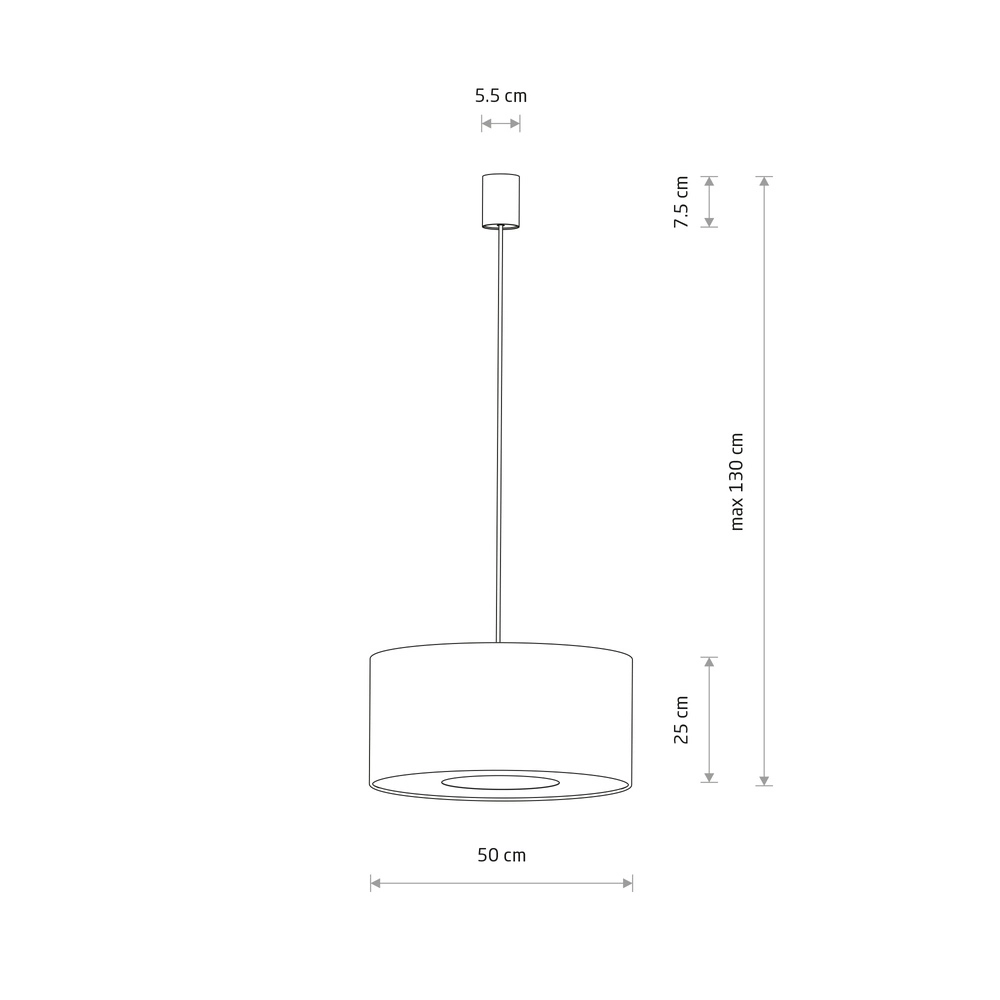 Lampe suspendue Cedro brun sable Ø 50cm Lyora 5903139116657