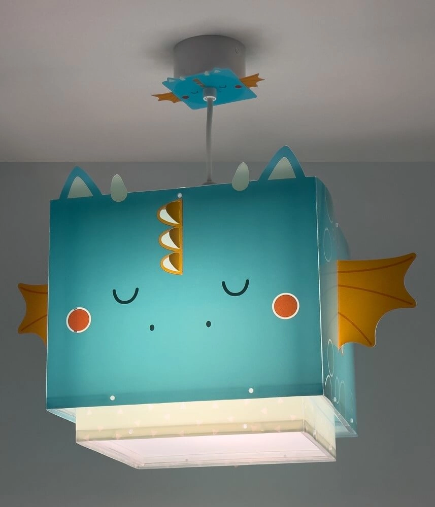 Lampe suspendue design Little Dragon bleu avec du blanc Dalber 8420406643823