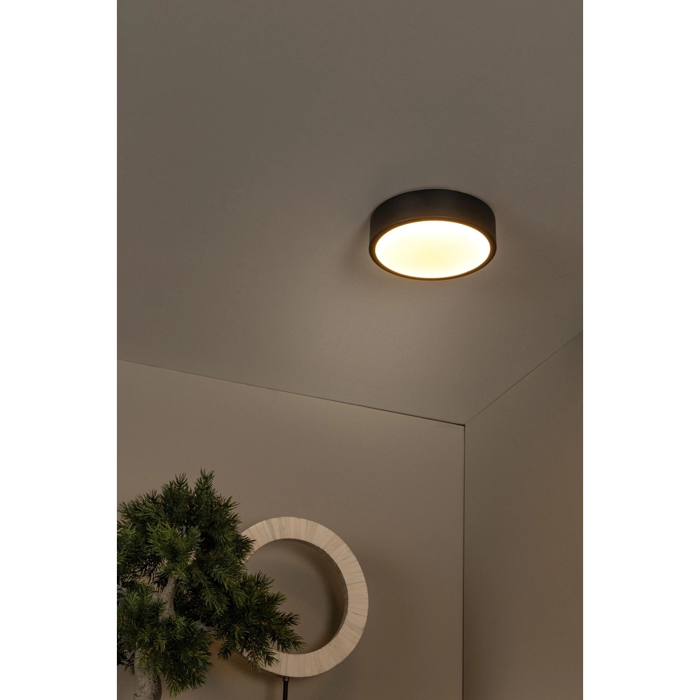 Éclairage de plafond Unar Ø 20cm - 2700K - noir Lucide 5411212791856