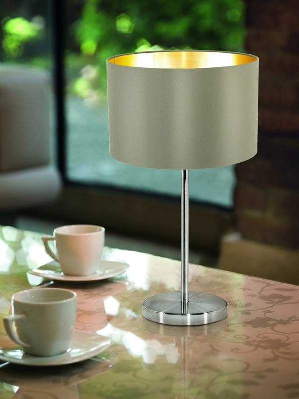 Lampe de table Maserlo Beige/Or Eglo 9002759316297
