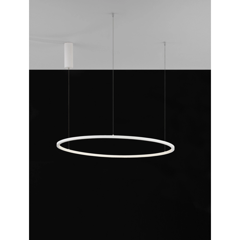 Suspension ronde Tarquin blanc Ø 80cm Lyora 5212017438294