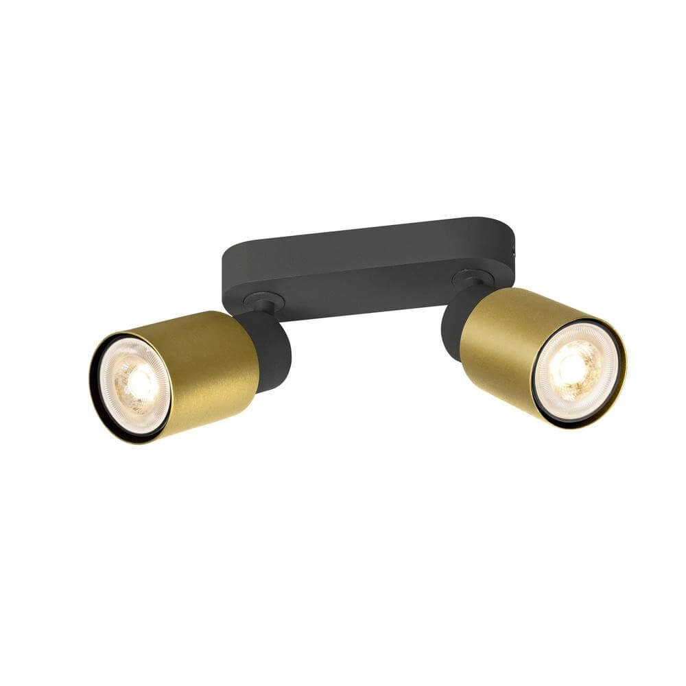 Spot double Puri 2.0 Tube noir-or Spot double Puri 2.0 Tube noir-or