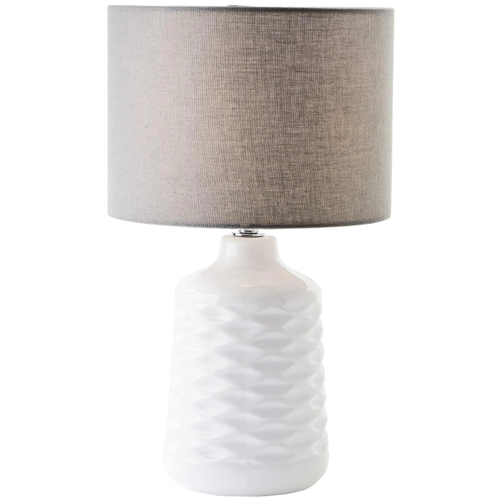 Lampe de table Ilysa blanc avec du gris Brilliant 4004353412370