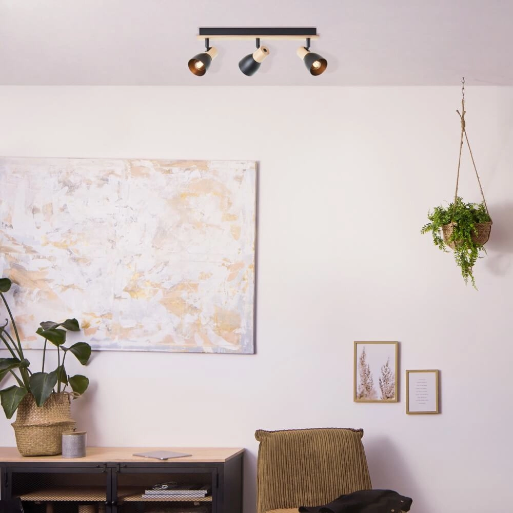 Plafonnier Daintree 3 lumières noir Brilliant 4004353408748