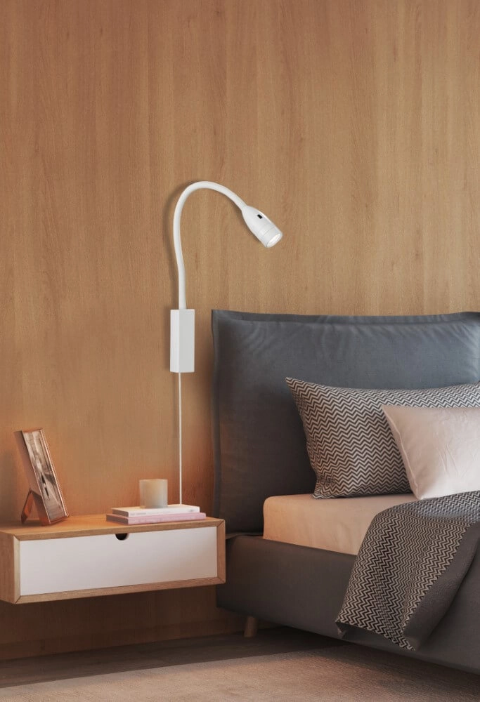 Lampe de lecture LED Sten blanc Fischer & Honsel 4001133301695