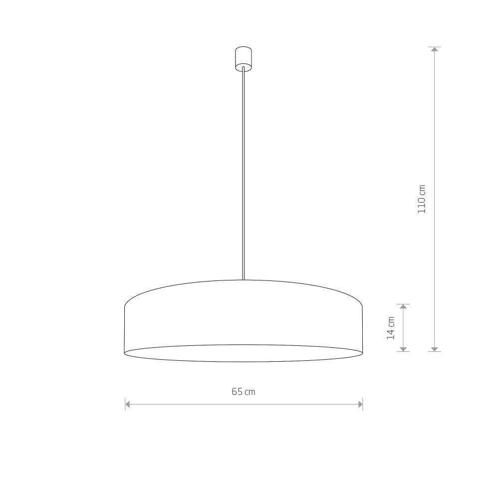 Lampe suspendue dorée Turda Ø 65 cm Lyora 5903139895095