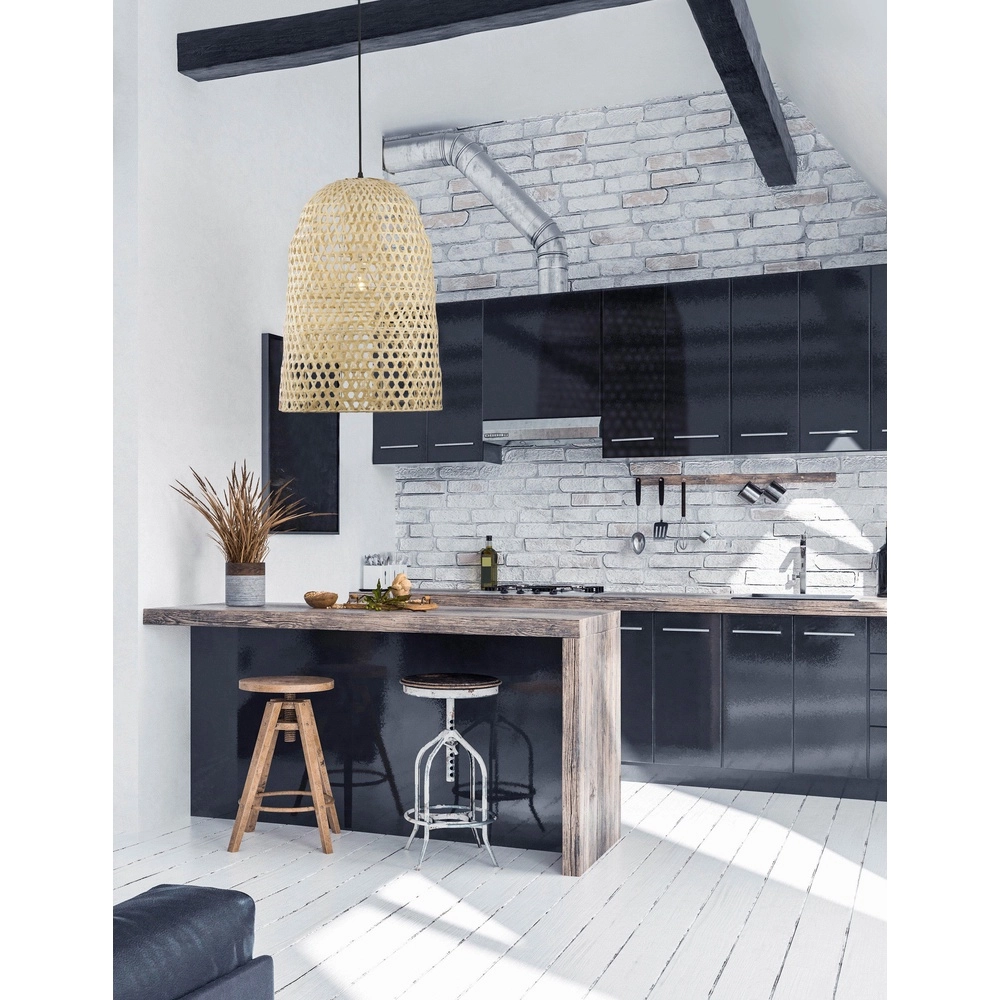 Suspension Aurora rotin Ø 40.5cm Lyora 5212017416551