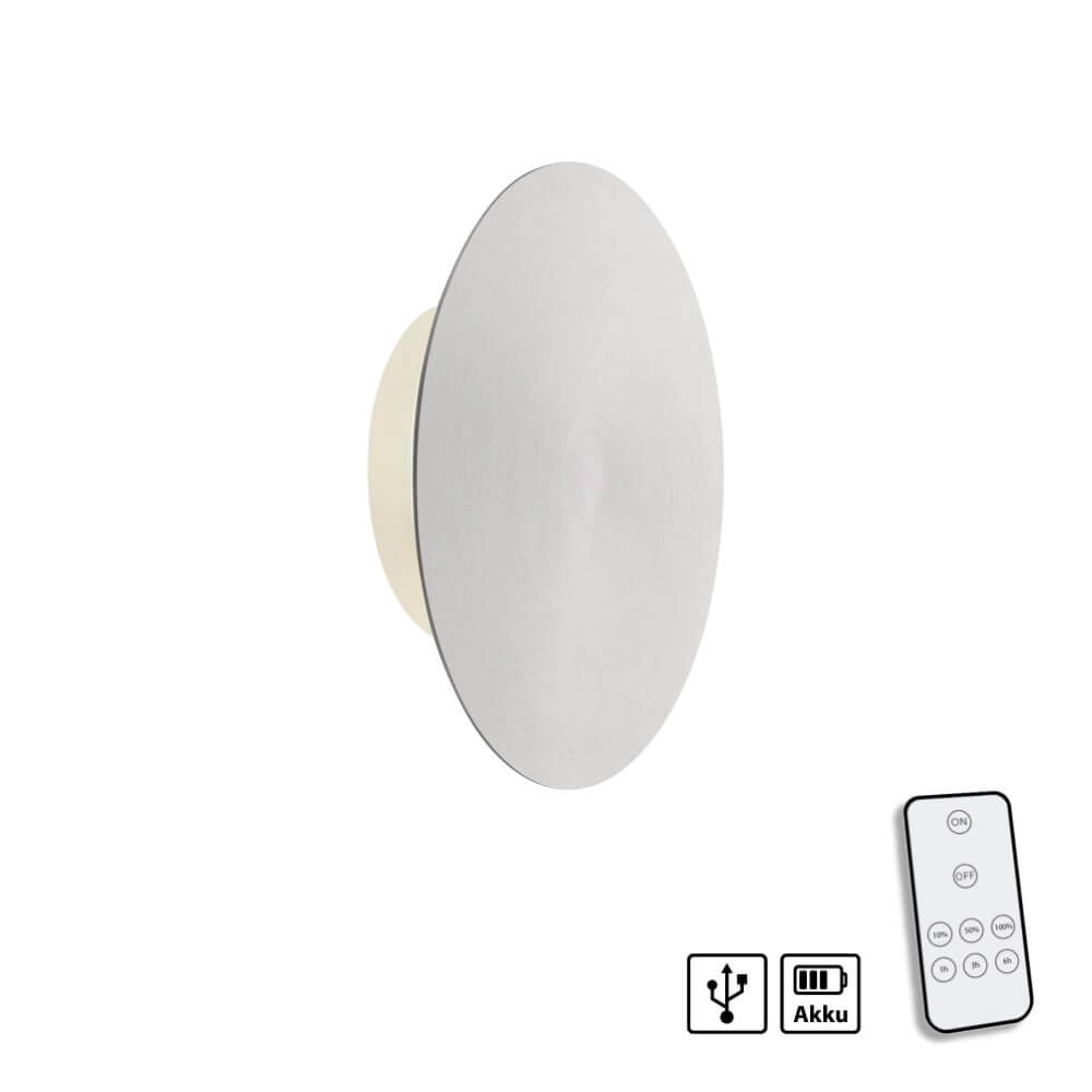 Applique design Akku Puntua Ø 18cm en aluminium Paul Neuhaus 4012248372500