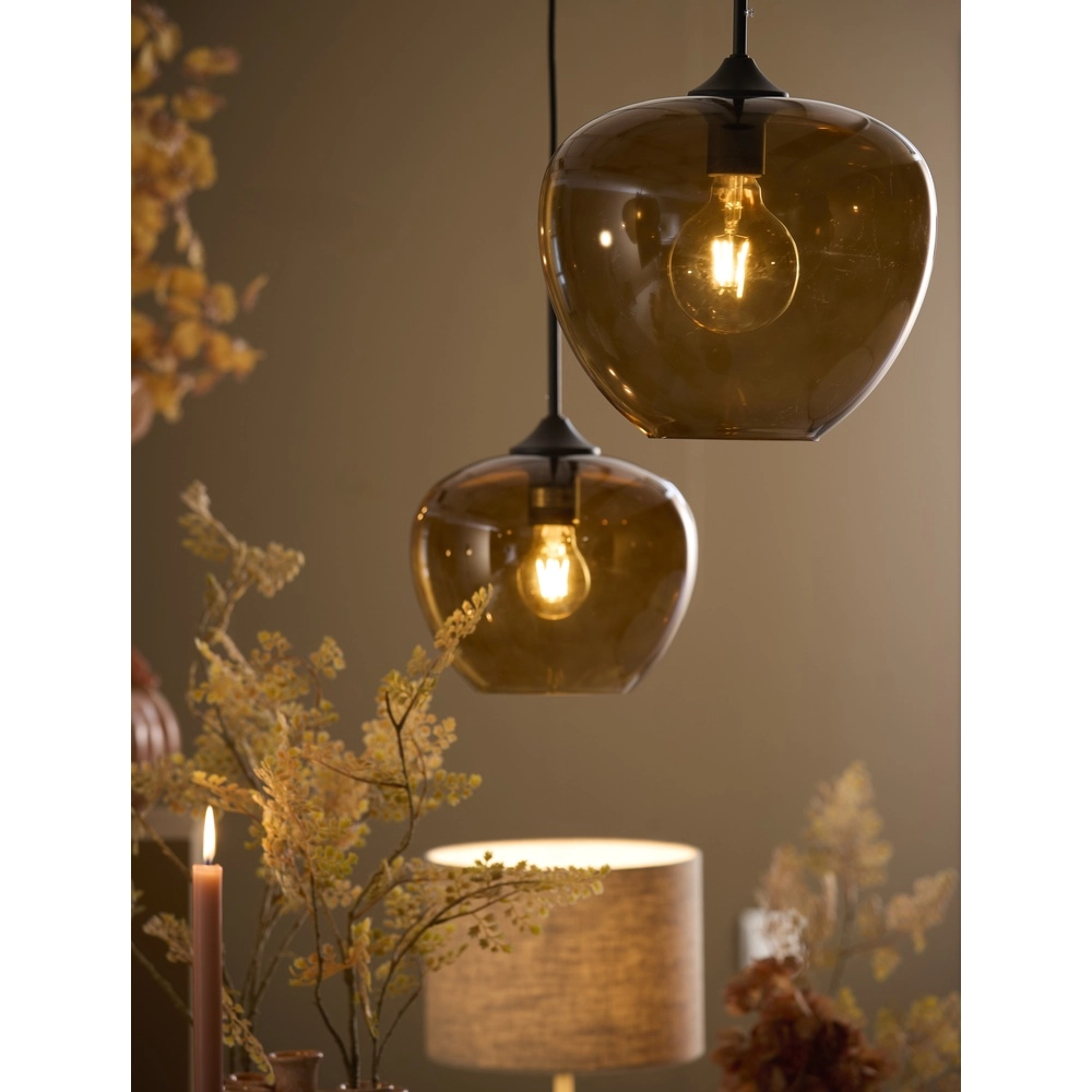 Lampe suspendue Mayson Ø 23cm d’ambre Light & Living 8717807614157