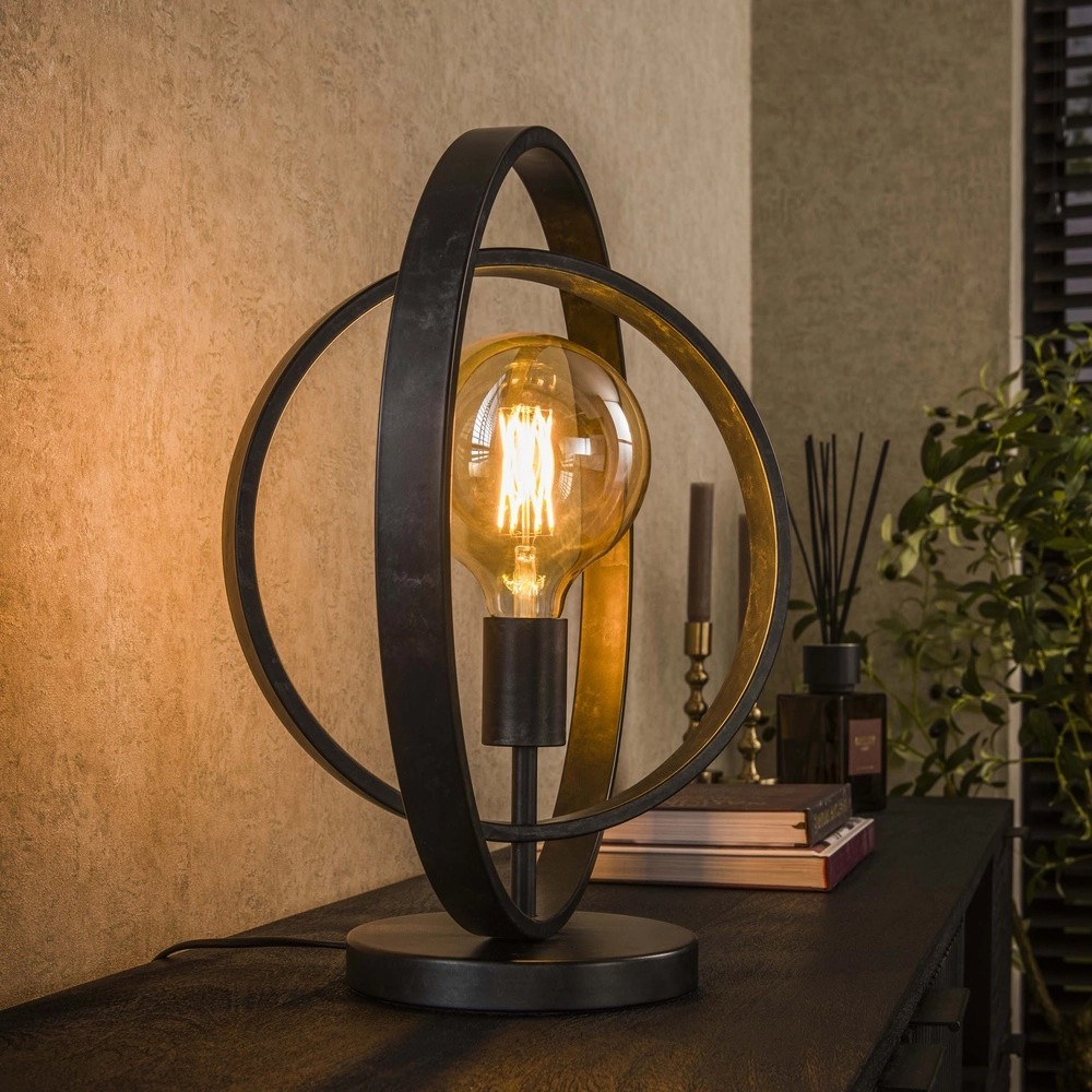 Lampe de table au charbon Turn 1x E27 - Ø 40cm