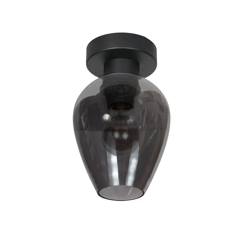 Plafonnier Bloeba verre fumé Ø 15cm Plafonnier Bloeba verre fumé Ø 15cm