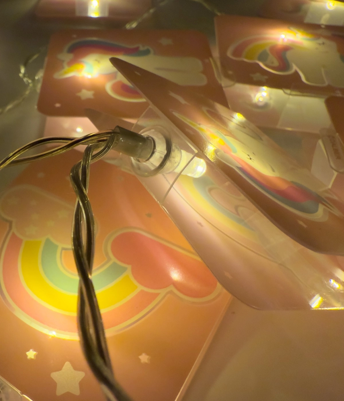 Guirlandes lumineuses Unicorns rose pour chambre d’enfant Dalber 8420406415956