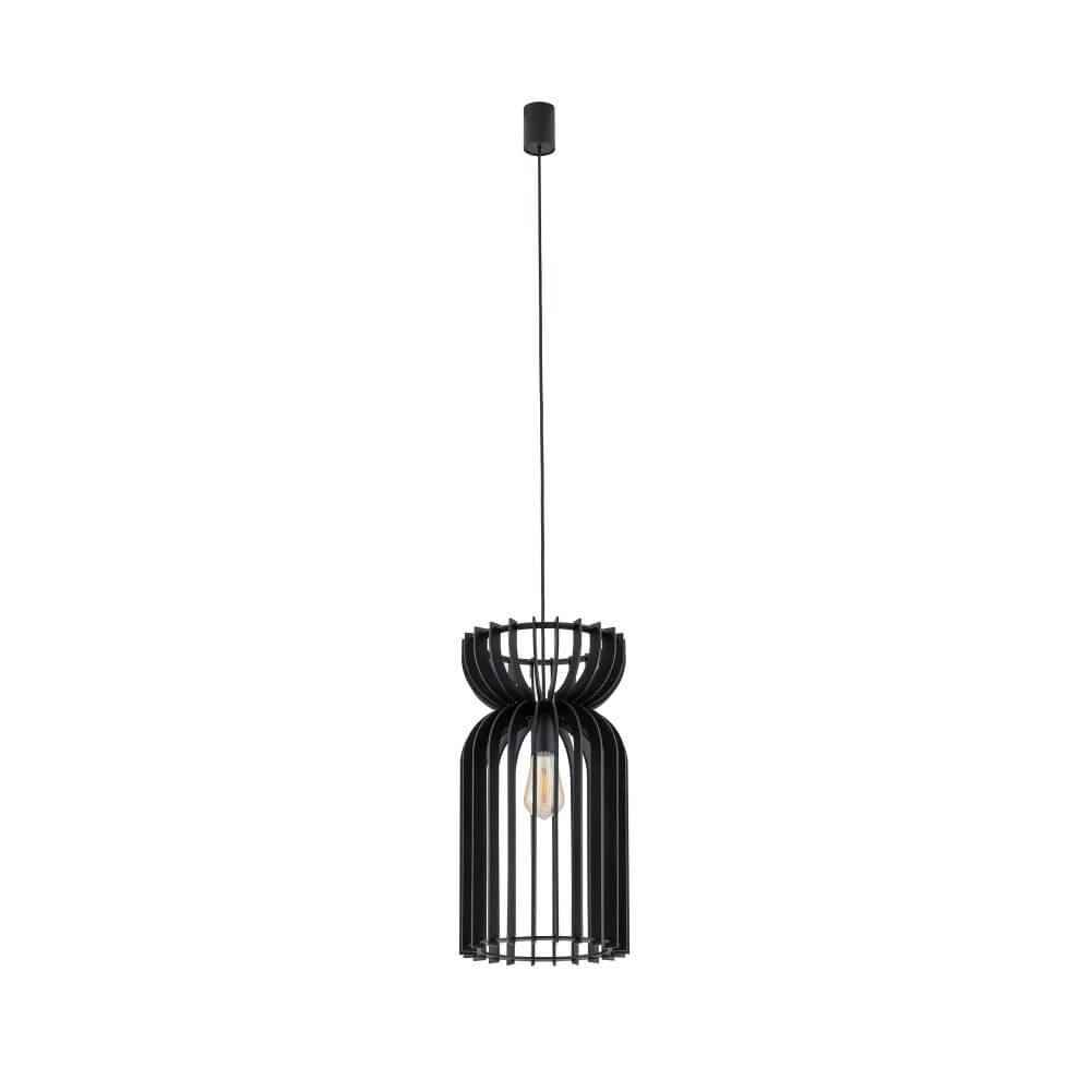 Lampe suspendue en bois Kymi Ø 26 cm - noir Lyora 5903139105736