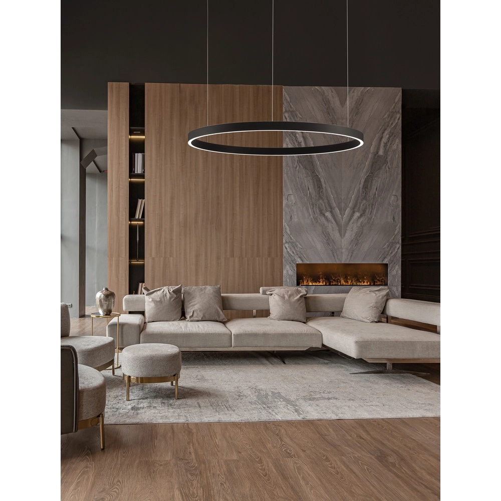 Suspension noire Elowen design Ø 98cm Lyora 5212017439130