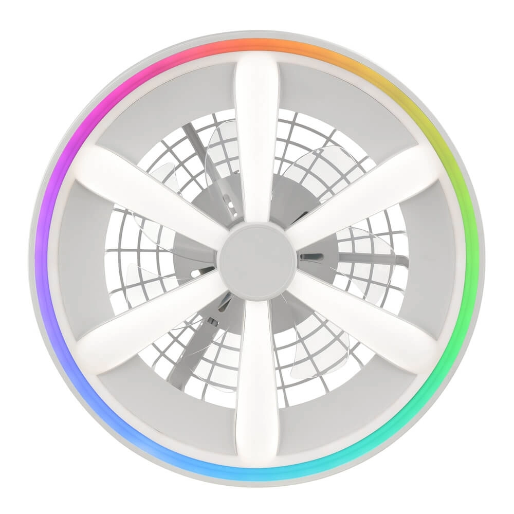 Ventilateur de plafond blanc Gaiano avec lampe RGB Brilliant 4004353455704