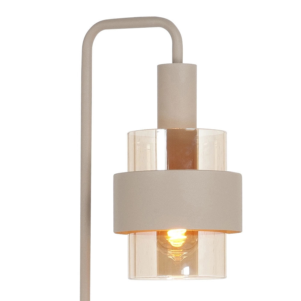Lampe sur pied tendance Marrone Sable avec verre Highlight 8718379051739