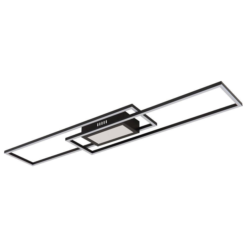 Lampe de plafond moderne Saunders Rectangle noir Globo 9007371478354