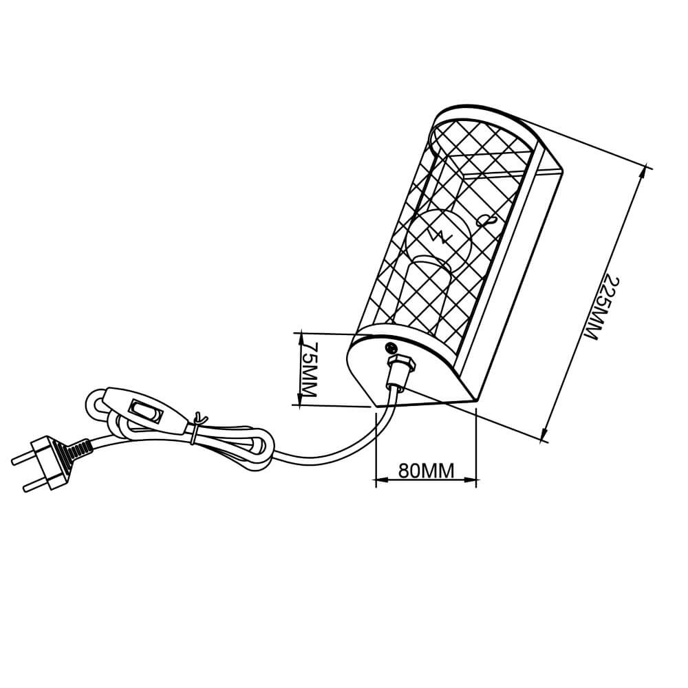 Applique noire Maze avec de la gaze Brilliant 4004353409486