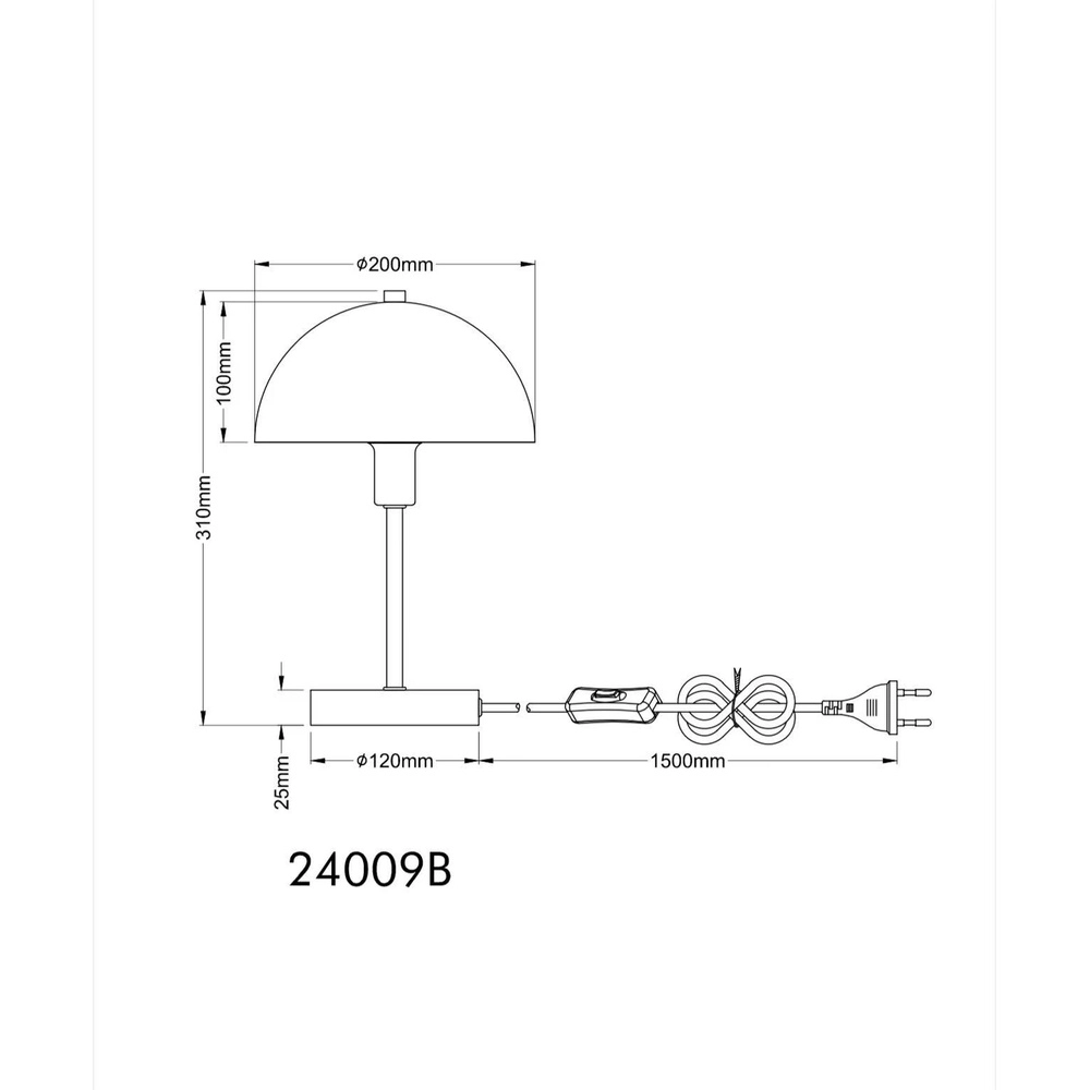 Lampe de table Atoma I Noir Globo 9007371546992