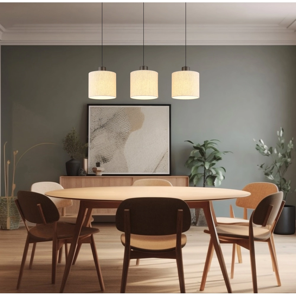 Lampe suspendue en métal à canon Thea Ligne droite à trois lumières Globo 9007371567034