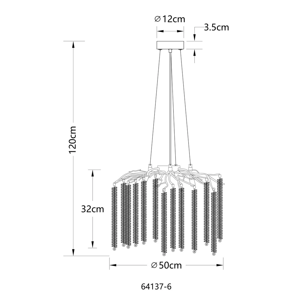 Lampe suspendue Laverne Projectile chromée Globo 9007371566167