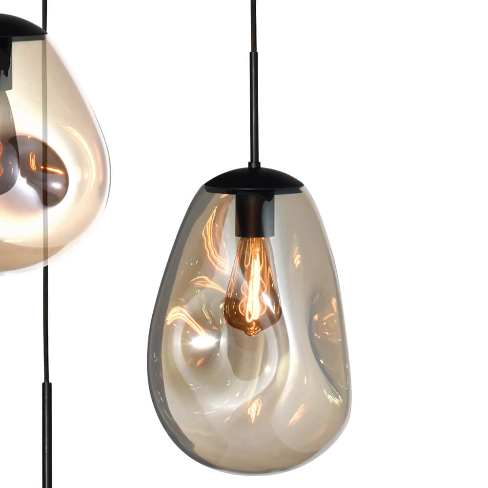 Lampe suspendue Lava 3x verre doré Masterlight 8718121286426