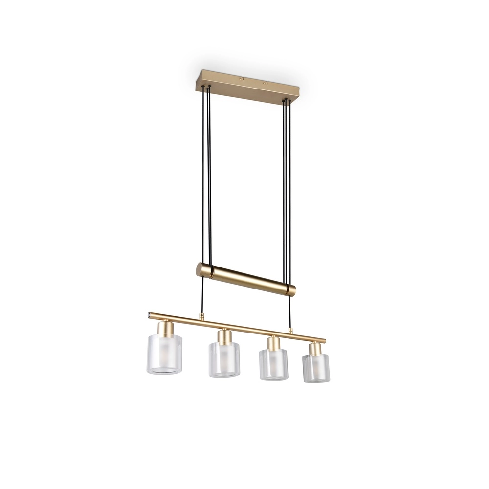 Lampe suspendue Neralo Or 4 lumières Trio 4017807702934