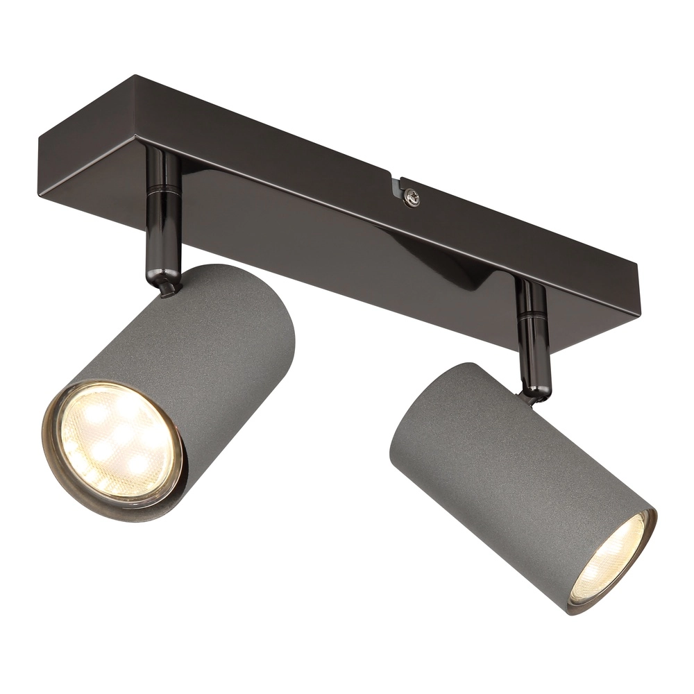 Lampe de plafond à deux lampes Robby Bronze à fusil