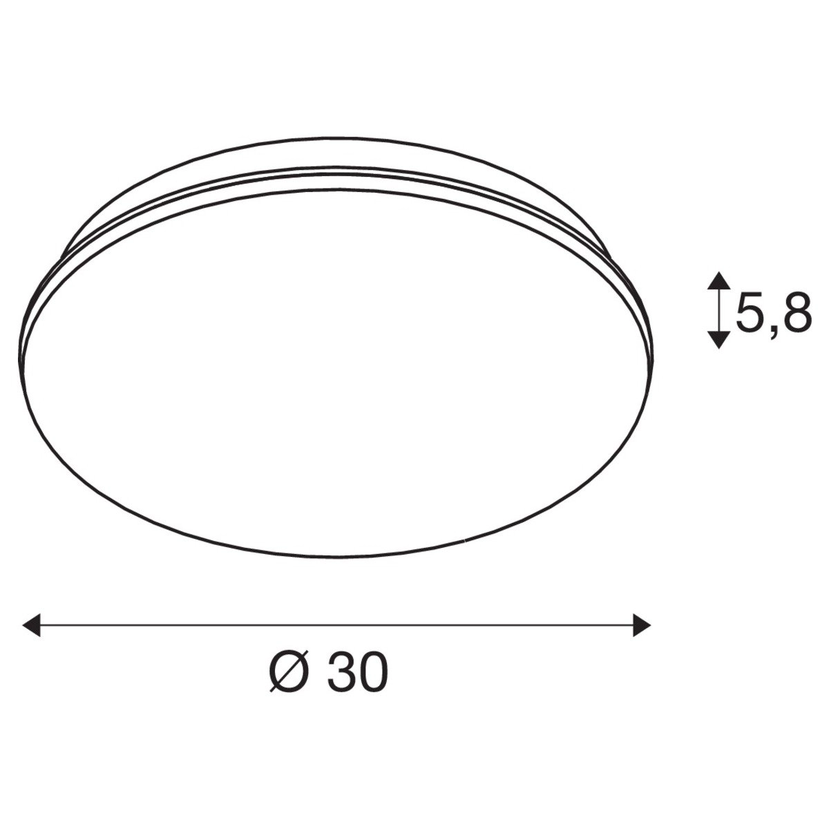 Plafonnier Sima Ø 30 cm SLV 4024163252119