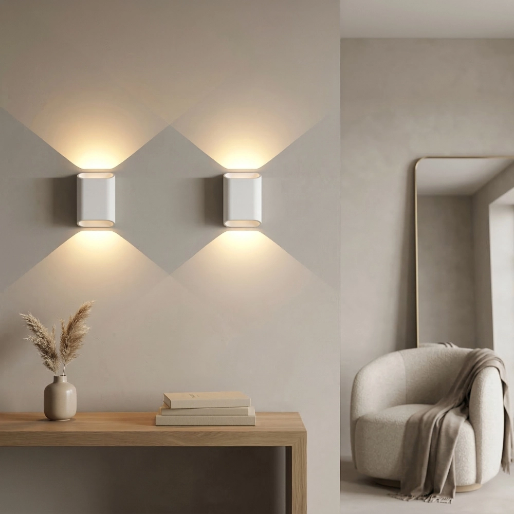 Lampe murale de conception Diaz-S Blanc pâle à blanc chaud Artdelight 8720701104037