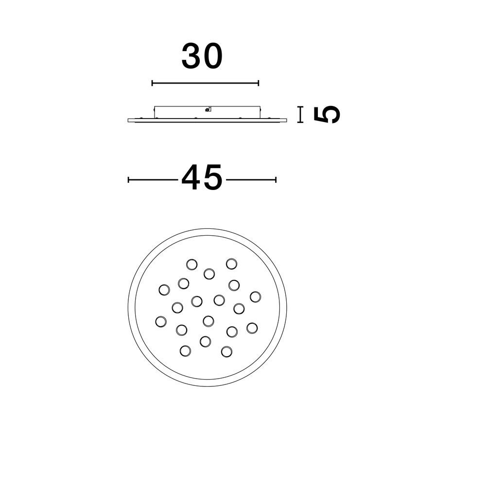 Plafonnier Astro Ø 45cm avec fonction RGB Lyora 5212017450111