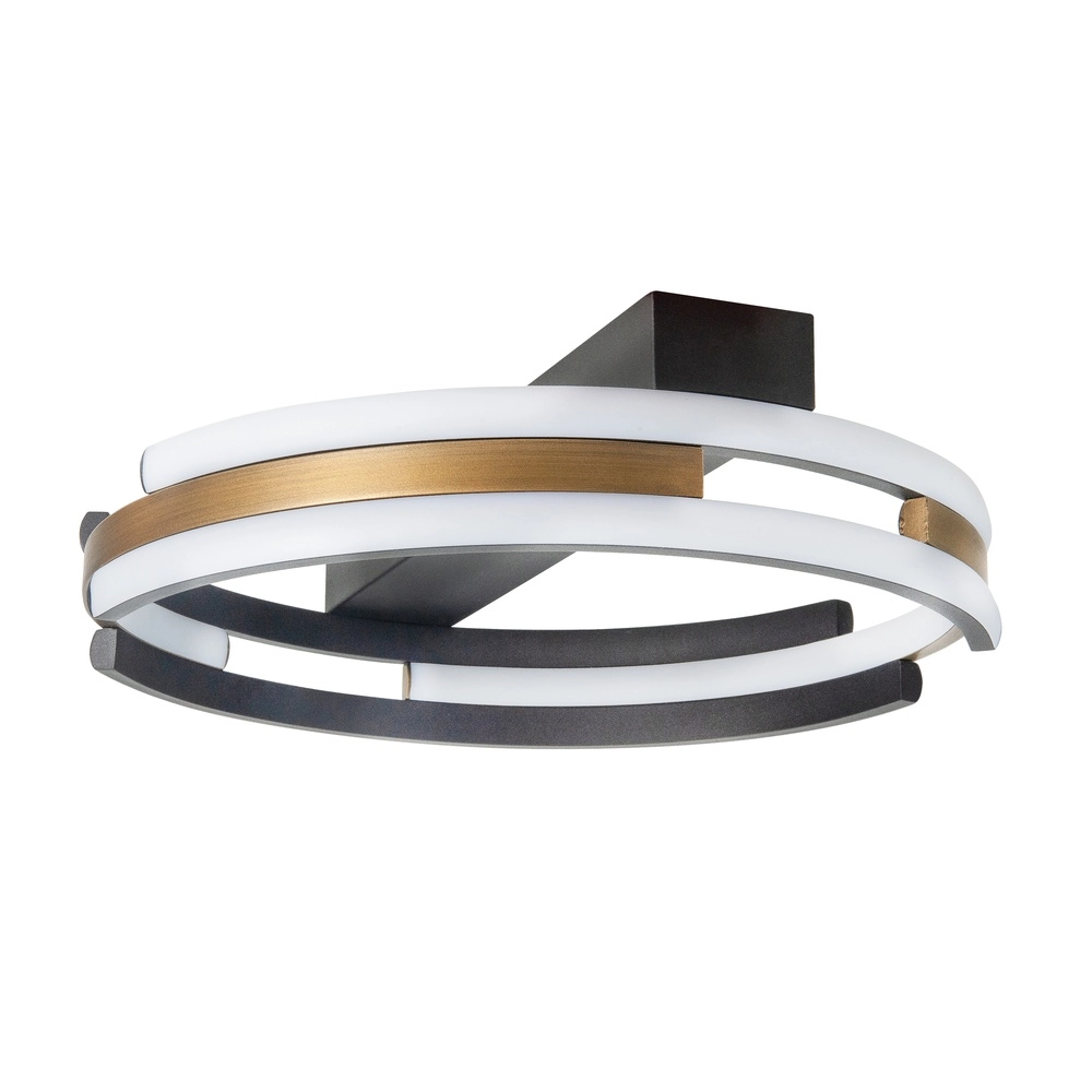 Plafonnier Orion noir avec bronze cuivré Ø 40cm Plafonnier Orion noir avec bronze cuivré Ø 40cm