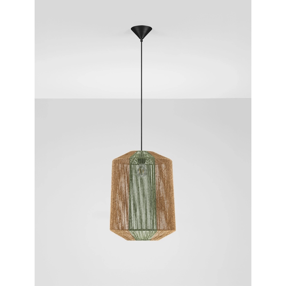 Suspension Dena Ø 38cm marron avec vert Lyora 5212017477293