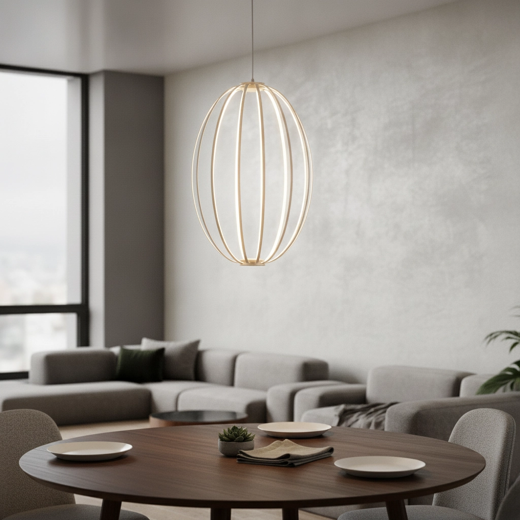 Lampe suspendue Brea beige Ø 40cm