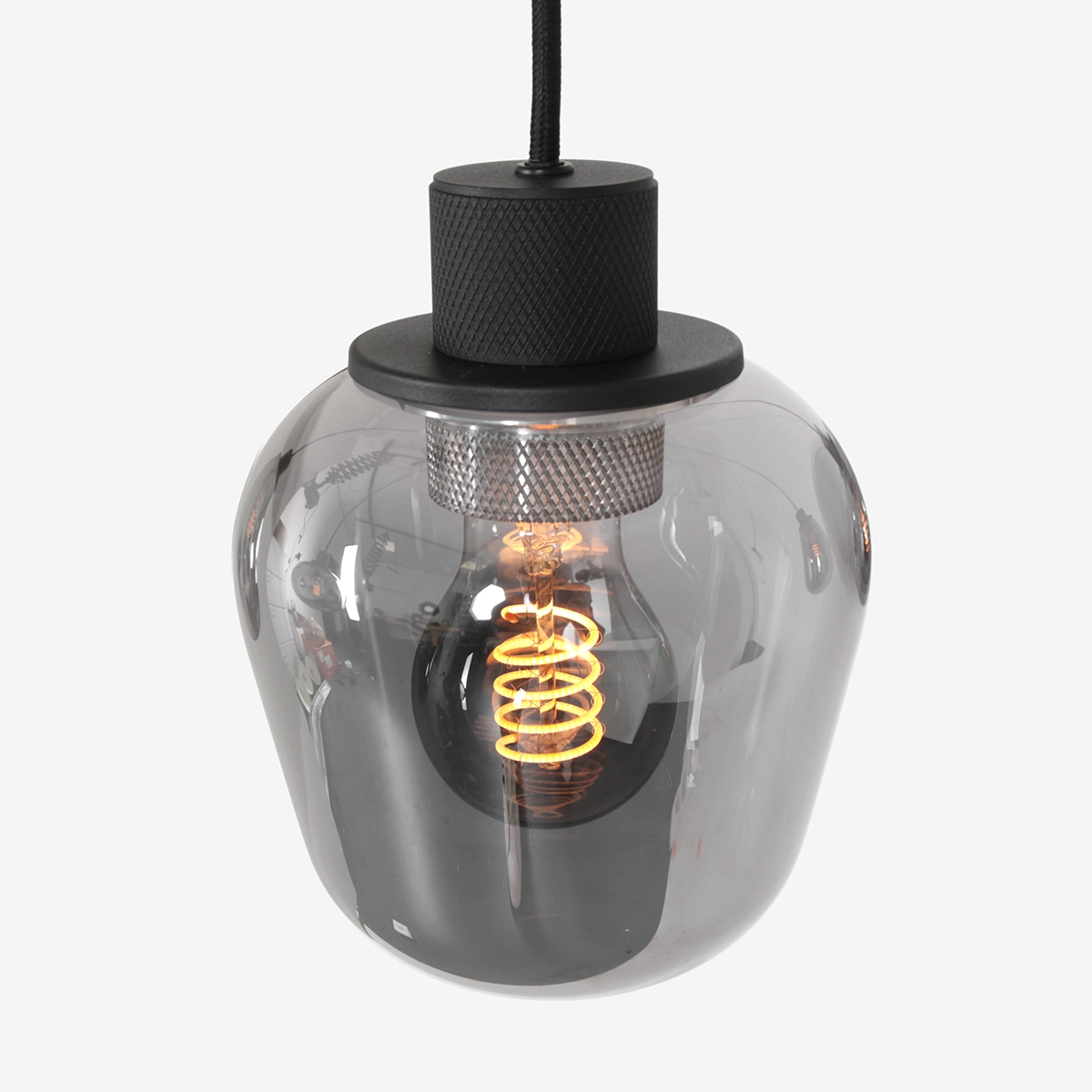 Lampe à suspension en verre fumé Reflexion Steinhauer 8712746135589