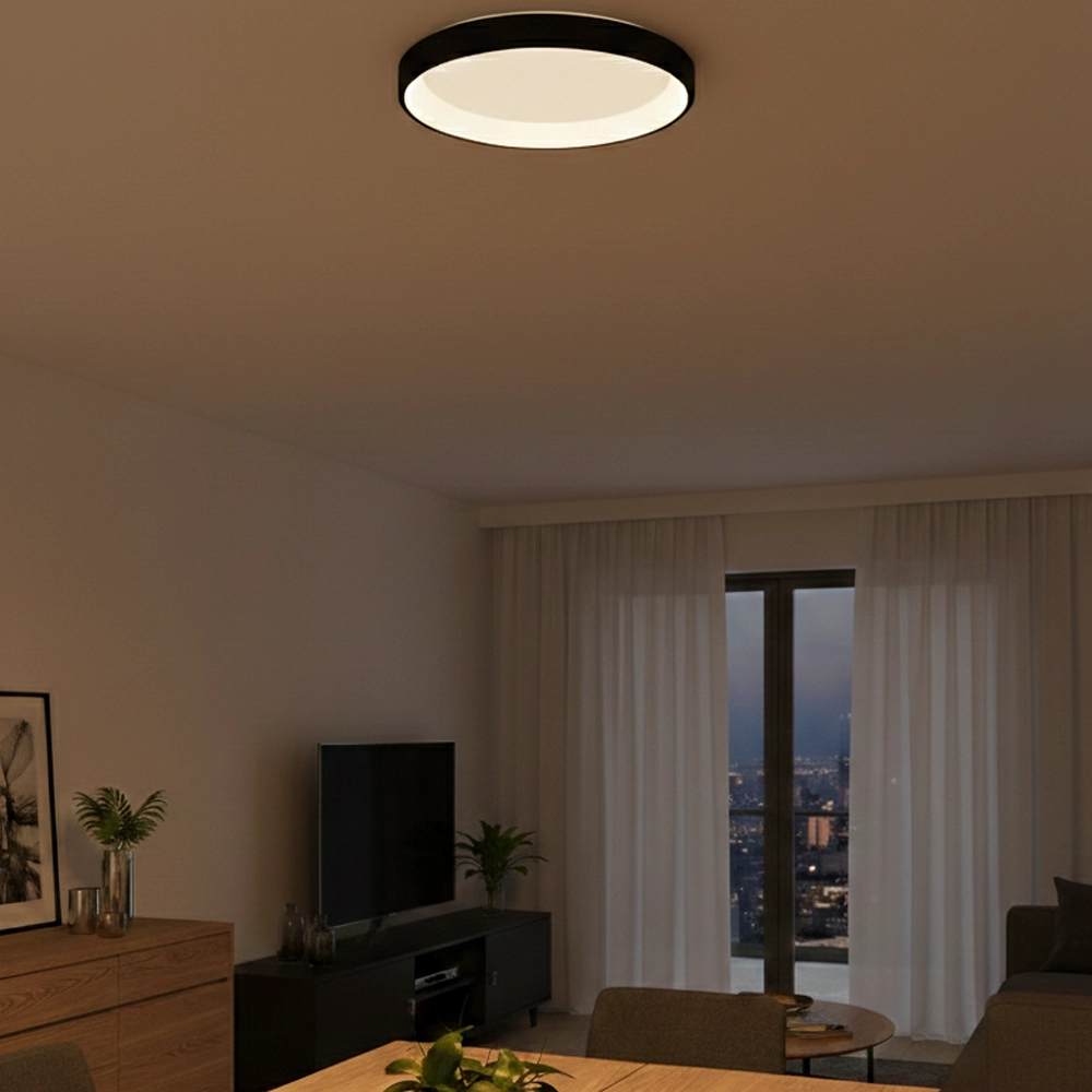 Plafonnier Albi noir Ø 61cm