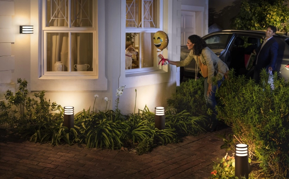 Lampe de jardin ronde Hue Lucca 40 cm Anthracite Philips 8718696166055