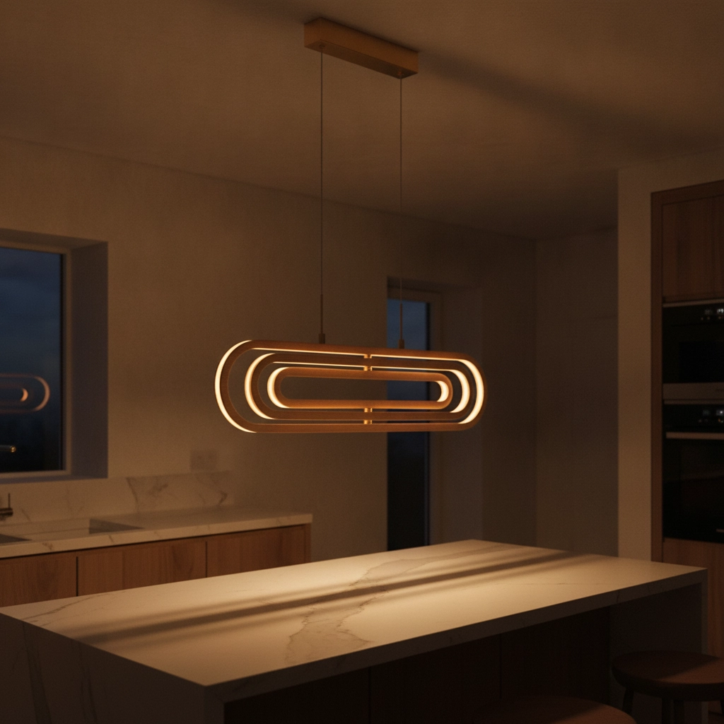 Suspension design Arte Ovale doré Lyora 5212017426017