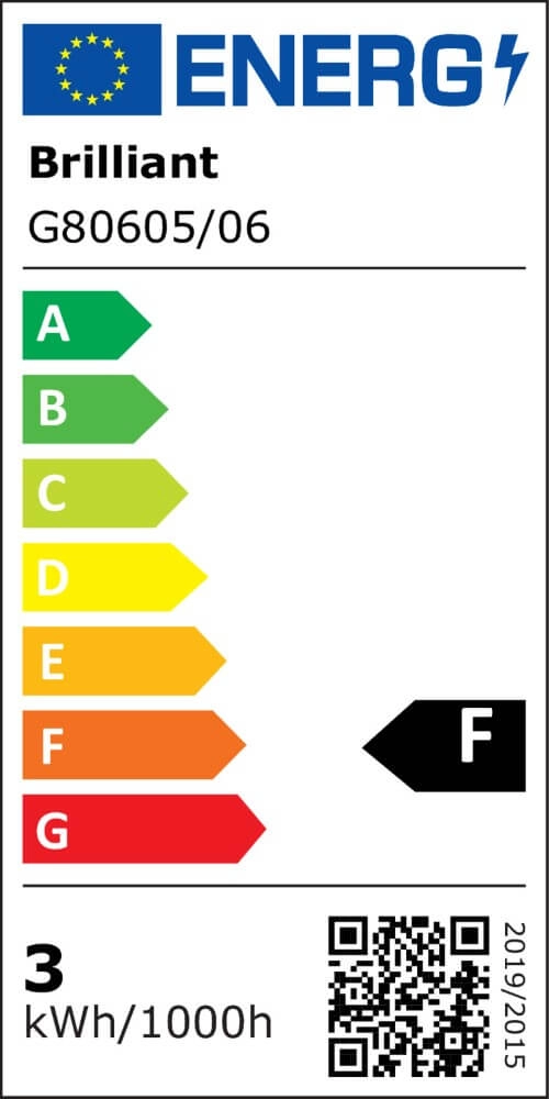 Applique rechargeable Xino noir Brilliant 4004353447884