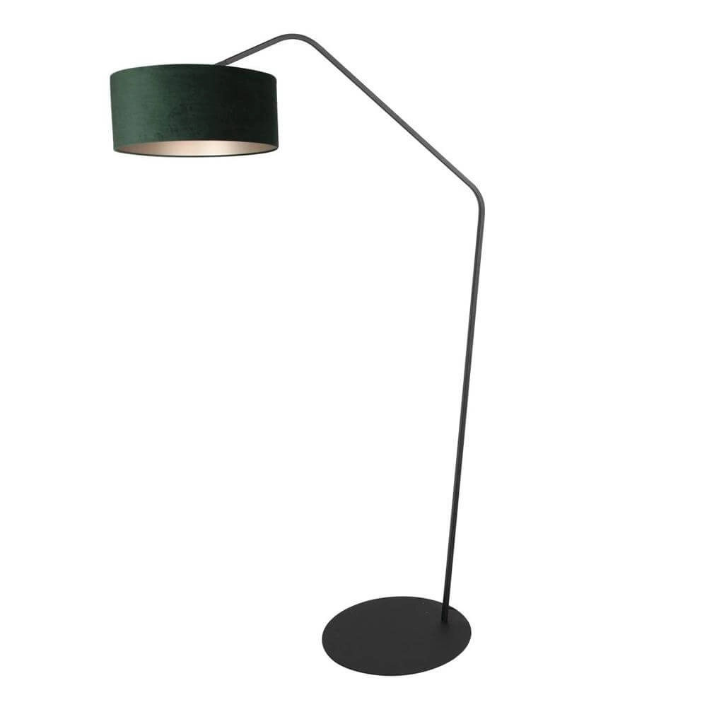 Lampadaire Zig-Zag noir avec abat-jour vert Ø 50cm Steinhauer 8712746179279