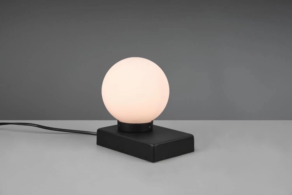 Lampe de table ronde Davi ll noir Trio 4017807551136