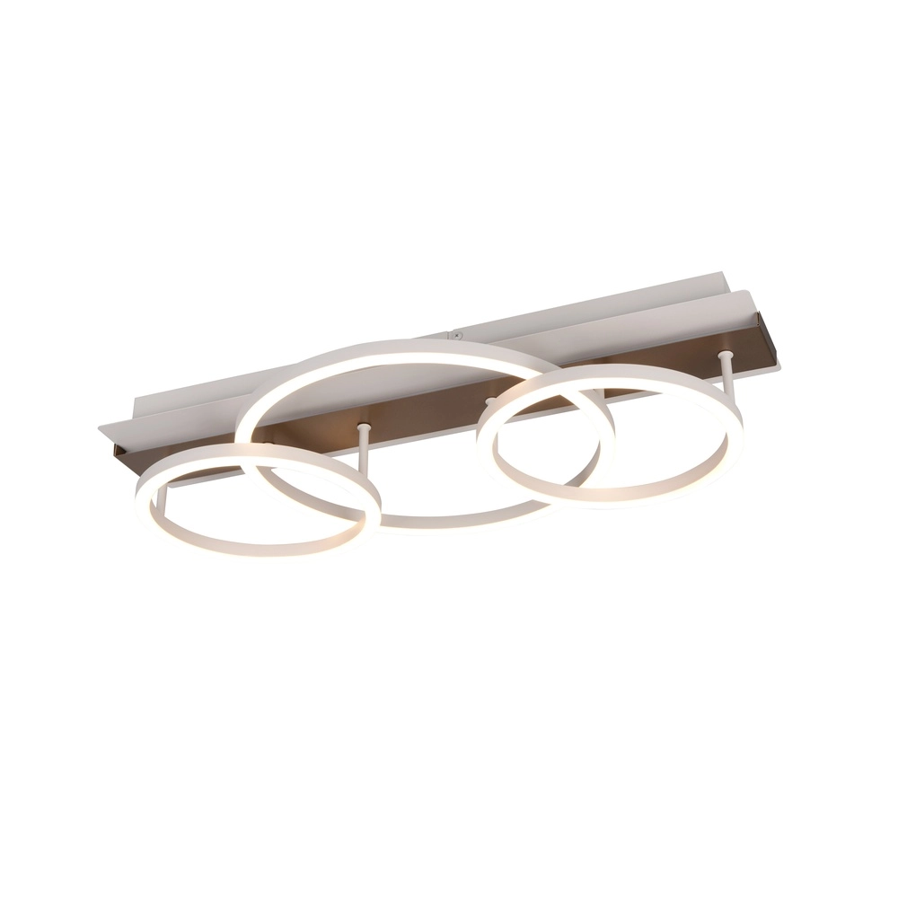 Lampe de plafond Romy marron moka 55cm Trio 4017807703016