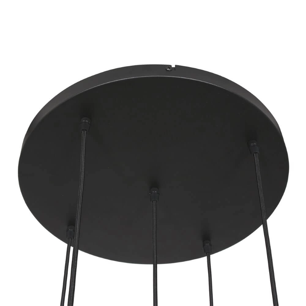 Lampe suspendue loft 5 lumières Bolique or avec verre ambré Steinhauer 8712746166439