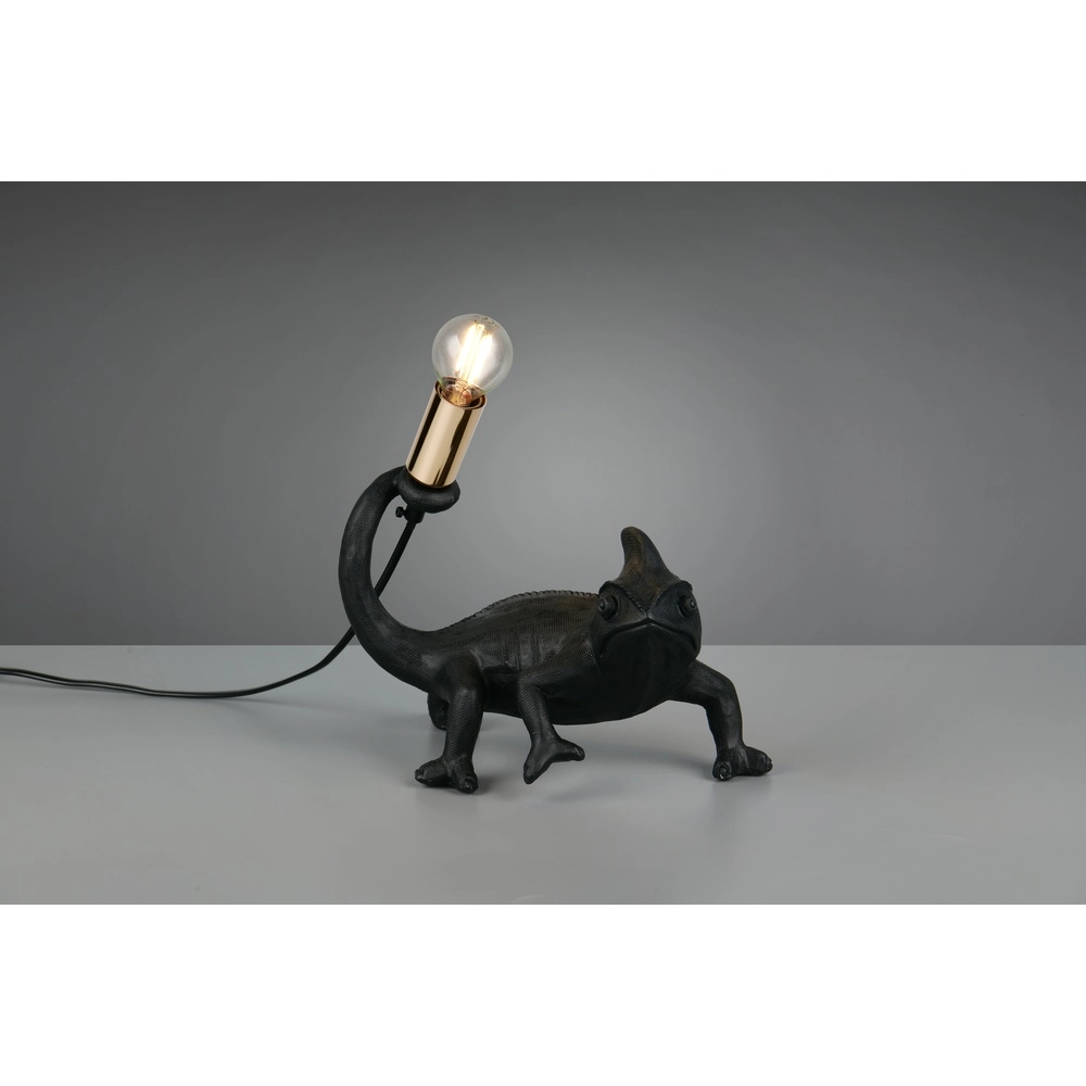 Lampe de table Crawly Noir lézard Trio 4017807668100