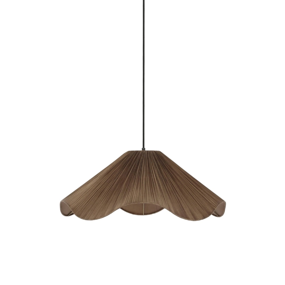 Lampe pendante Japandi Mealha Ø 60 cm marron
