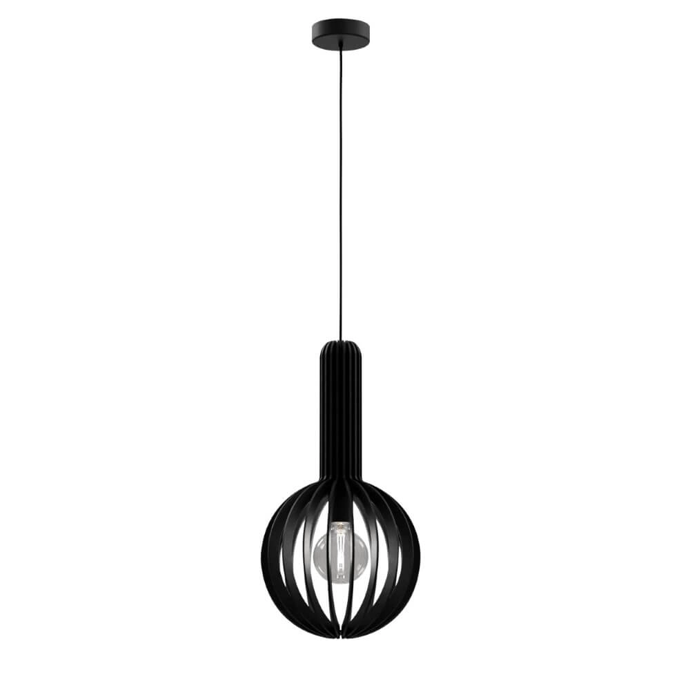 Lampe à suspension en bois noir Velasco Ø 31 cm