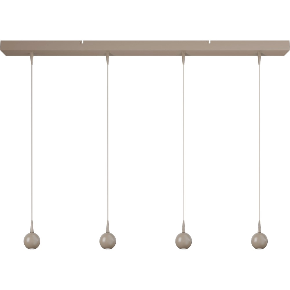 Lampe suspendue à 4 lumières Talana terra beige Ø 6cm DTW