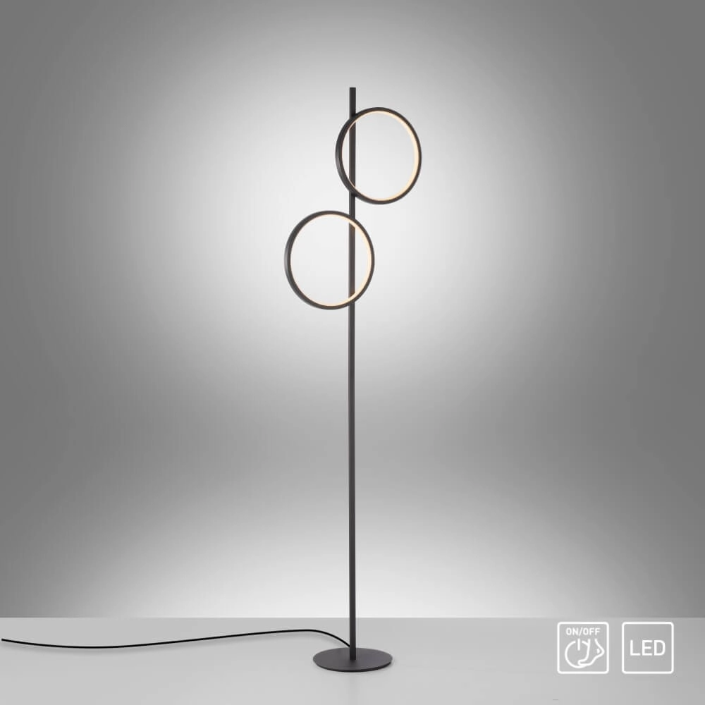 Lampadaire Mini Ritus noir Just Light 4043689000233